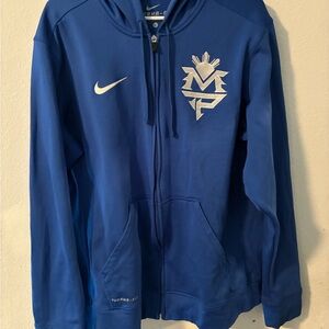 Nike Therma fit Manny Packiao Royal Blue Zip-Up Hoodie